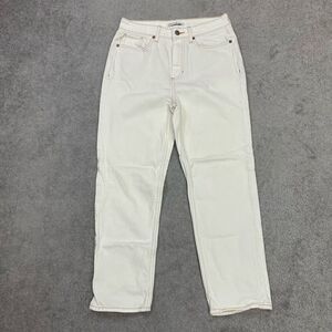 Elizabeth And James Womens High Rise Vintage Straight Mom Jeans White Size 8-29
